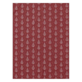 Red Toile De Jouy Coquette Christmas Foliage テーブルクロス (正面)