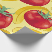 Red tomato and fruits seamless pattern designabstr ラッピングペーパー (角)