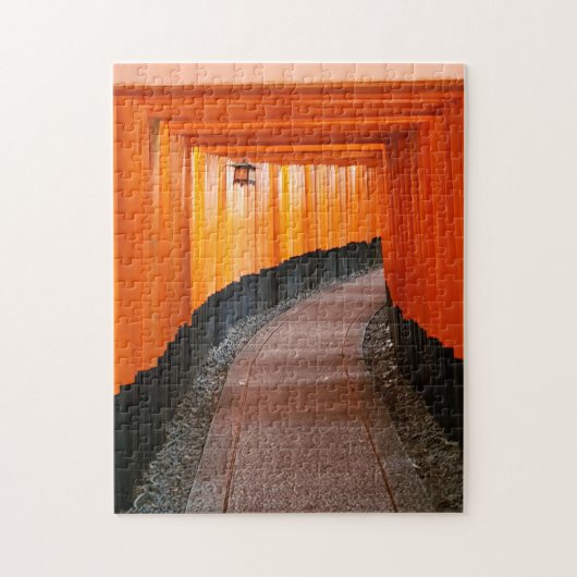 Red Tori Gates Shrine Kyoto Japan Travel Photo ジグソーパズル (縦)