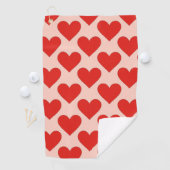 Red, traditional Valentine's day heart ゴルフタオル (インサイチュ)