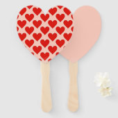 Red, traditional Valentine's day heart ハンドファン (正面&裏面)