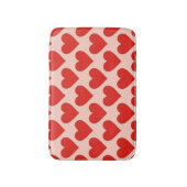 Red, traditional Valentine's day heart バスマット (正面縦)