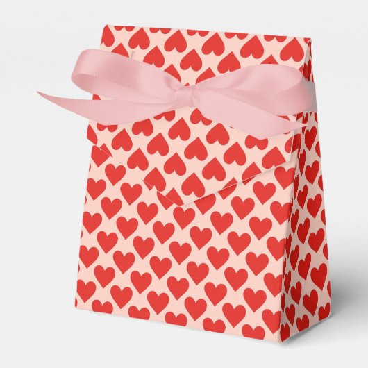 Red, traditional Valentine's day heart フェイバーボックス (正面サイド)
