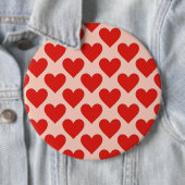 Red, traditional Valentine's day heart 缶バッジ (インサイチュ)
