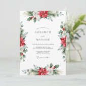 Red Traditional Winter Wedding 招待状 (スタンド正面)