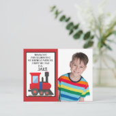 Red Train誕生日写真ありがとう ポストカード (スタンド正面)