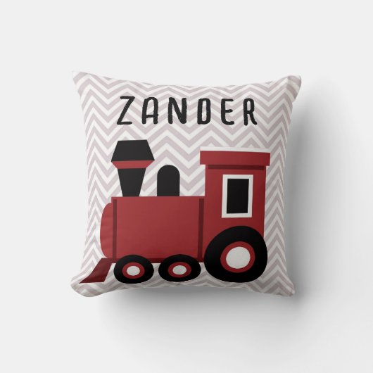 Red Train Boys Room Kids クッション (正面)