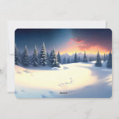 Red Train Christmas Tree Holiday Card シーズンカード (裏面)