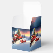 Red Train Christmas Tree Holiday Favor Box フェイバーボックス (オープン)