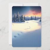 Red Train Christmas Tree Holiday Party 招待状 (裏面)