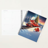 Red Train Christmas Tree Holiday Planner プランナー手帳 (ディスプレー)