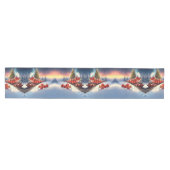 Red Train Christmas Tree Holiday Table Runner ミディアムテーブルランナー (横)