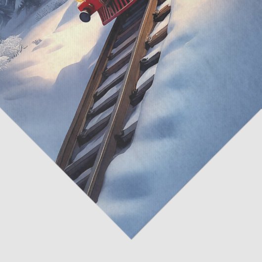 Red Train Christmas Tree Holiday Tissue Paper 薄葉紙 (詳細)