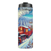 Red Train Festive Gingerbread Village タンブラー (正面)