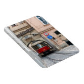 Red tramway in old town of Prague - Czech Republic マグネット (右側)