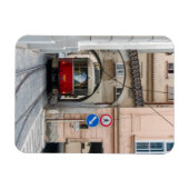 Red tramway in old town of Prague - Czech Republic マグネット (横)