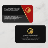 Red Trapezium Grey Layers Business Owner 名刺 (正面/裏面)