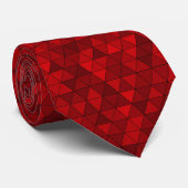 Red triangles Geometric Pattern mens modern ネクタイ (ロール)