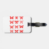 Red Tribal Butterfly Ornamental ラゲッジタグ (裏面横)