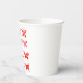 Red Tribal Butterfly Ornamental 紙コップ (左)