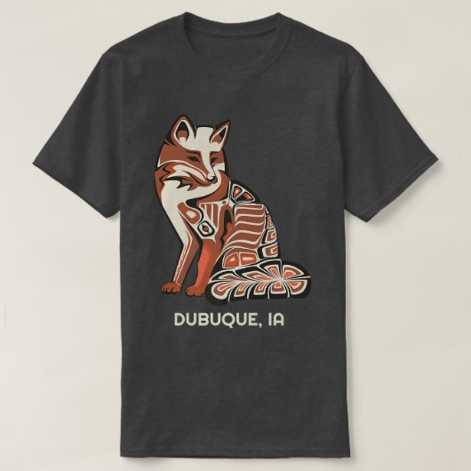 Red Tribal Fo Dubuque Native American Artwork Tシャツ (デザイン正面)