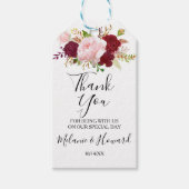 Red TropicalとRomantic Thank You ギフトタグ (正面)