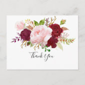 Red TropicalとRomantic Thank You ポストカード (正面)