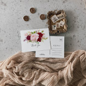 Red TropicalとRomantic Thank You ポストカード