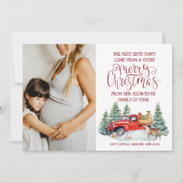 Red Truck | クリスマスの妊娠発表 シーズンカード