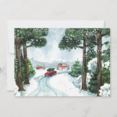 Red Truck | クリスマスの妊娠発表 シーズンカード (裏面)