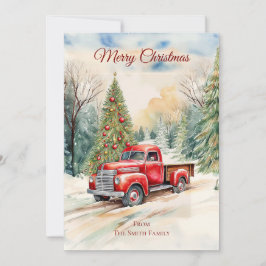 Red Truck Christmas Card シーズンカード