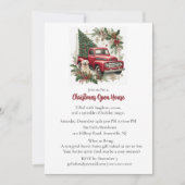 Red Truck Christmas Open House Invitation 招待状 (正面)