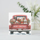 red truck Flat Holiday Card シーズンカード (スタンド正面)