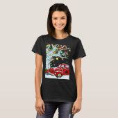 Red Truck  Lights Xmas Tree Snowman Red Truck Chri Tシャツ (正面フル)