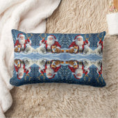 Red Truck with Tree Christmas Throw Pillow ランバークッション (ブランケット)