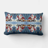 Red Truck with Tree Christmas Throw Pillow ランバークッション (正面)