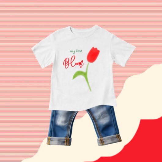 Red tulip ベビーTシャツ