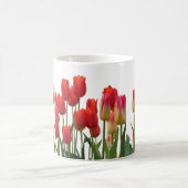 Red Tulip Flowers コーヒーマグカップ (中央)