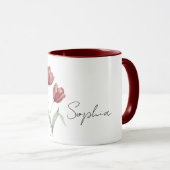Red Tulip Flowers マグカップ (正面右)