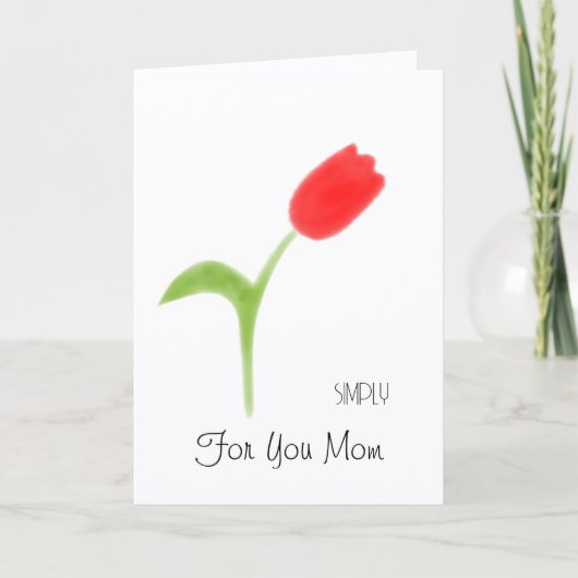 Red tulip for Mother’s Day カード (正面)