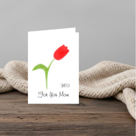Red tulip for Mother’s Day カード