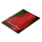 Red Tulip Macro Photo Personalized Notebook Journa ノートブック (左側)
