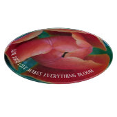 Red Tulip Macro Photo Round Personalized Glass Art カッティングボード (角)