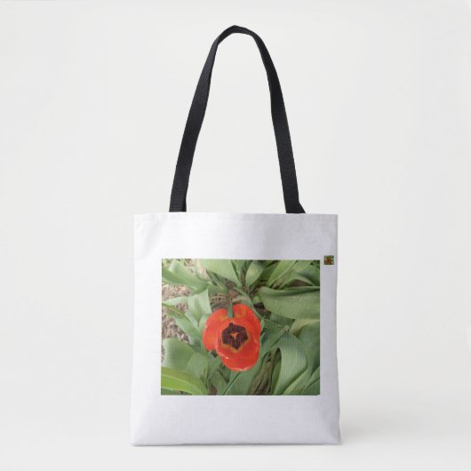 Red Tulip Tote Bag トートバッグ (正面)