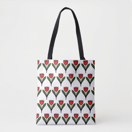 red tulip tote bag トートバッグ (正面)