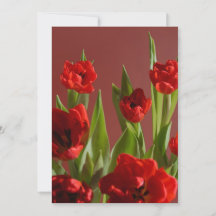 Red Tulips “Be My Valentine?” Minimalist Valentine