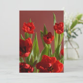 Red Tulips “Be My Valentine?” Minimalist Valentine シーズンカード (スタンド正面)