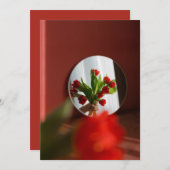 Red Tulips “Be My Valentine?” Modern Valentine's シーズンカード (正面/裏面)