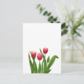 Red Tulips in Watercolour Style シーズンポストカード (スタンド正面)