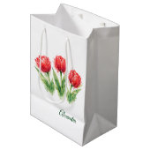 Red Tulips Paper Cup ミディアムペーパーバッグ (正面アングル)